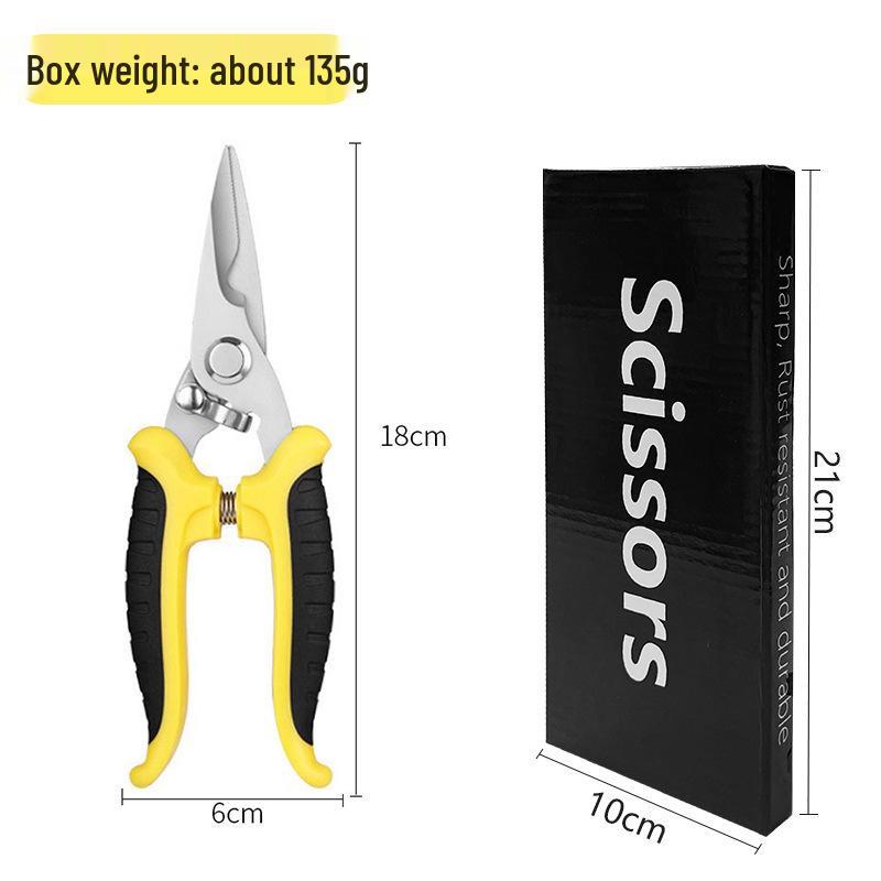 Multi-Functional Stainless Steel Electrician Shears for Cutting Wire, Iron, and Aluminum.
