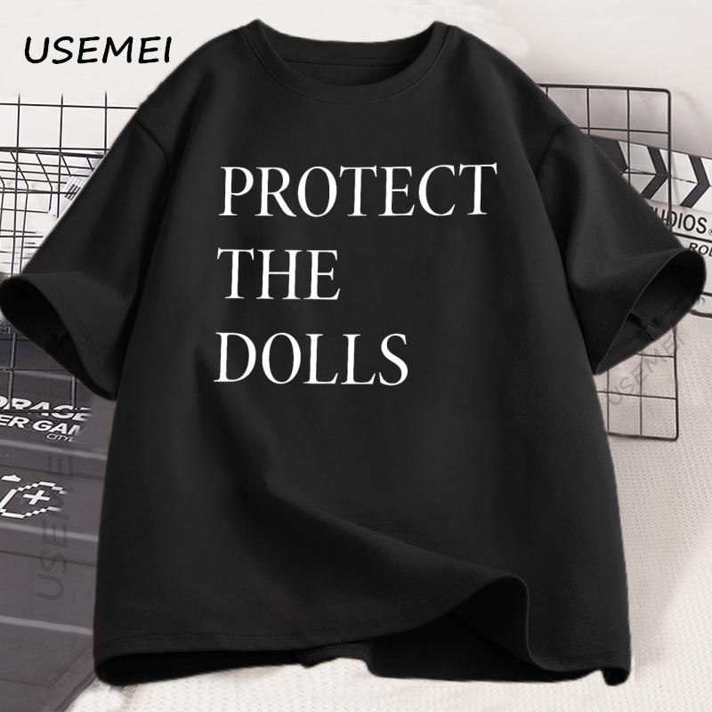 Protect The Dolls T Shirt Men Women Print Cotton Tshirt Pride Human Rights T-shirt Loose Short Sleeve Comfortable Round Neck