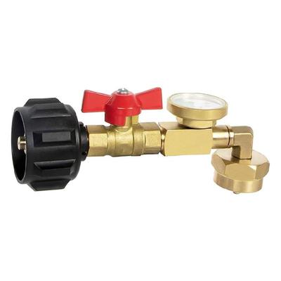 Langlebiger Messing-Propanflaschen-Inflator mit Kugelhähnen Schnellkupplungsadapter