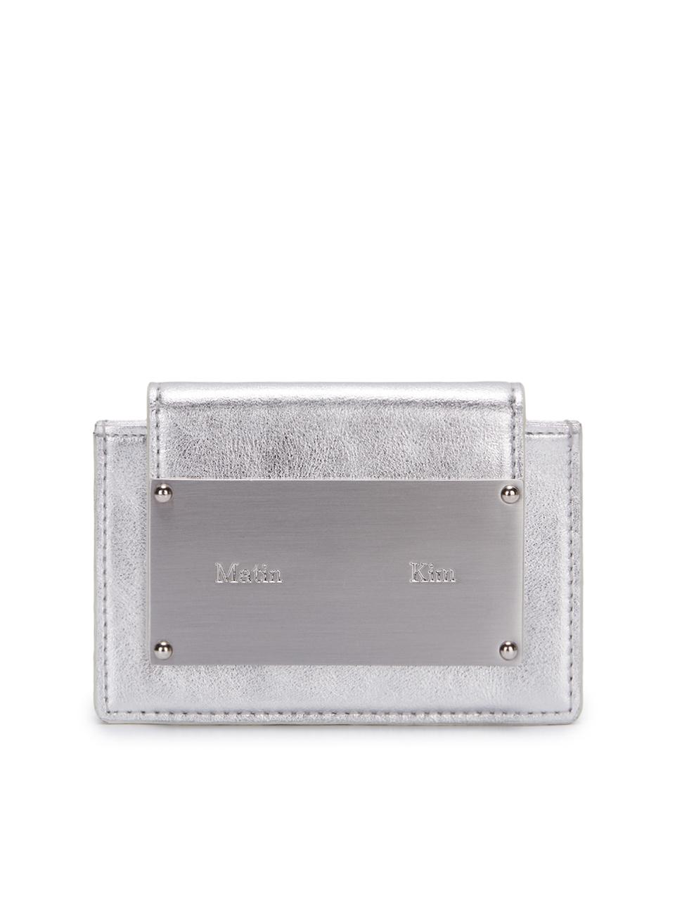 Matin Kim Accordion Wallet In Silver