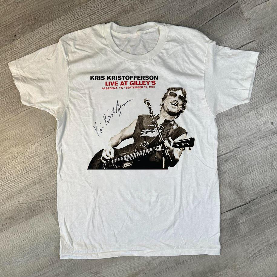 Kris Kristofferson Live Signature Unisex Shirt Gift For Fan Cotton Tee