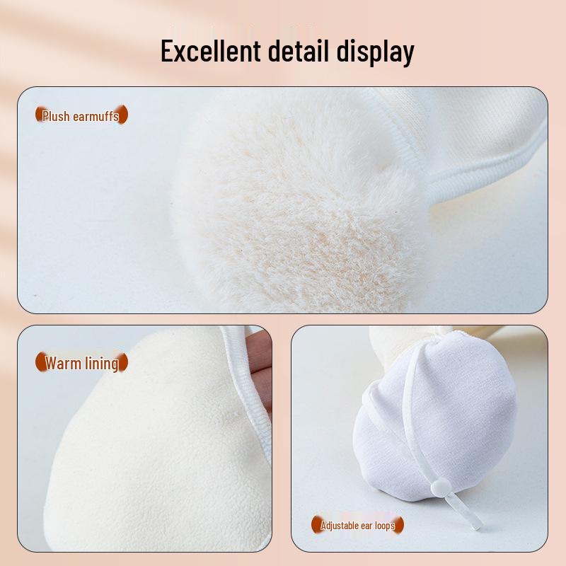 Dam Vinter Plysch Söt Öronskydd Slimmande Ansiktsmask