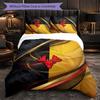 Watford Football 3 Piece Bedding Set Soft Duvet Cover Set with Pillowcases Printed Bedroom Decor Set for Home