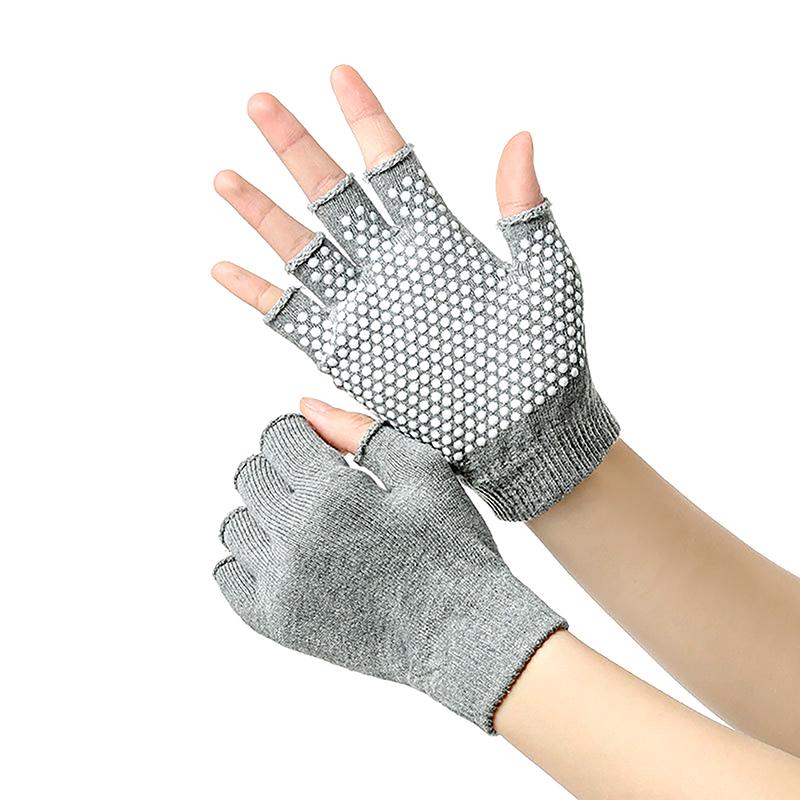 Women Non-Slip Yoga Gloves Breathable Fitness Pilates Half Finger Glove Sport Outdoor Cycling Fishing Workout Mittens For Gym