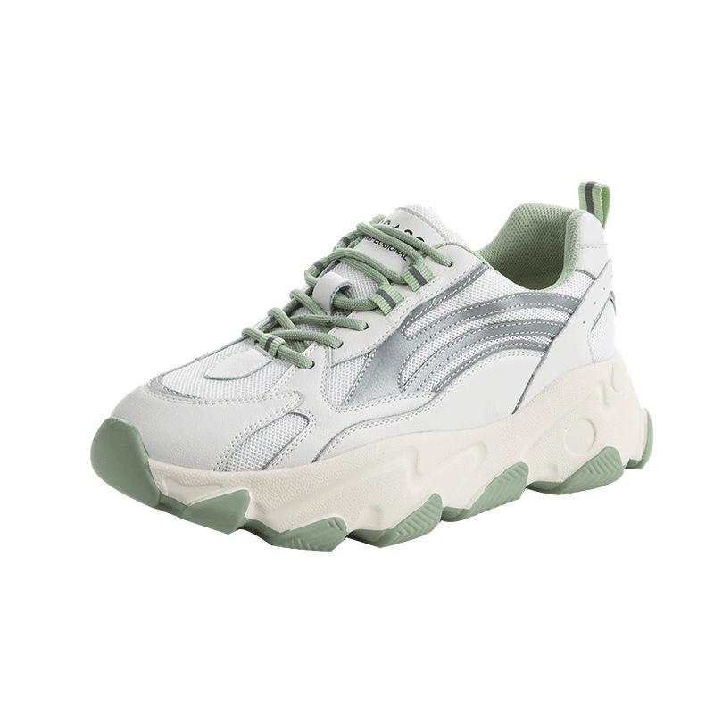 Frühling 2025 Schuhe Damen koreanische Version Freizeitsportschuhe Kinder Plateau runde Zehenpartie Damenschuhe Mode Freizeit