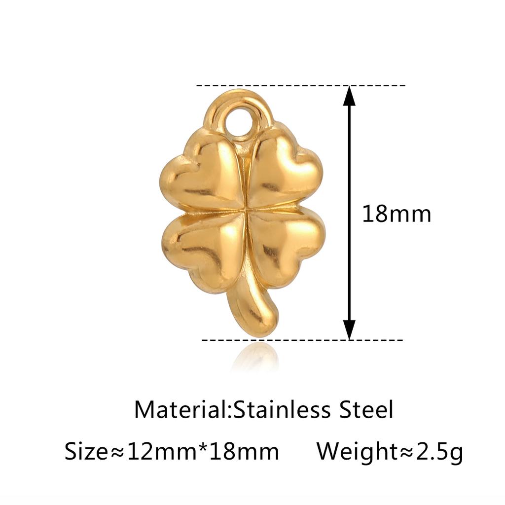 3Pcs Rose Flower/Daisy/Clover/Bee/Butterfly Charms Stainless Steel Pendant DIY Necklace Bracelet Earring Jewelry Making Finding