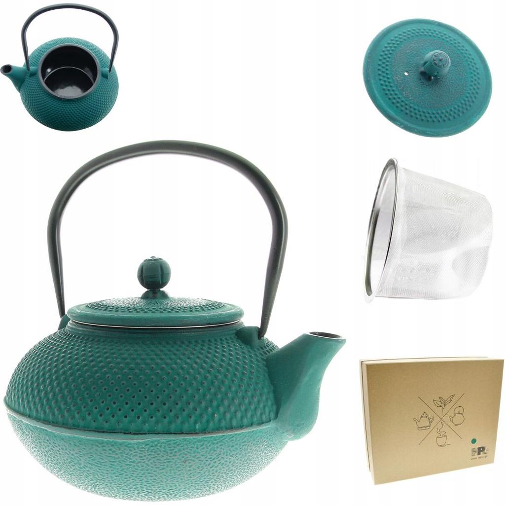 Cast Iron Teapot With Herb Strainer Kettle 1.5 L Cast Iron