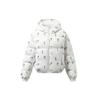 Lining Sports Lifestyle Series All Over Print Loose Fit Hooded Down Jacket Women Outerwear White AYMR050-1