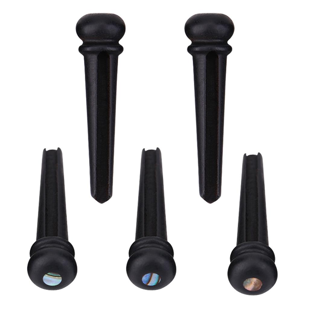 6Pcs Ebony Bridge Pins With Abalone Shell for Acoustic Folk Guitar Guitars Accessories