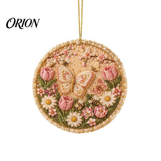 Spring Summer Autumn Winter Ornaments Four Seasons Holiday Pearl Art Hanging Ornaments, Christmas Fall Beaded Durable Acrylic Wall Pattern Ornament,