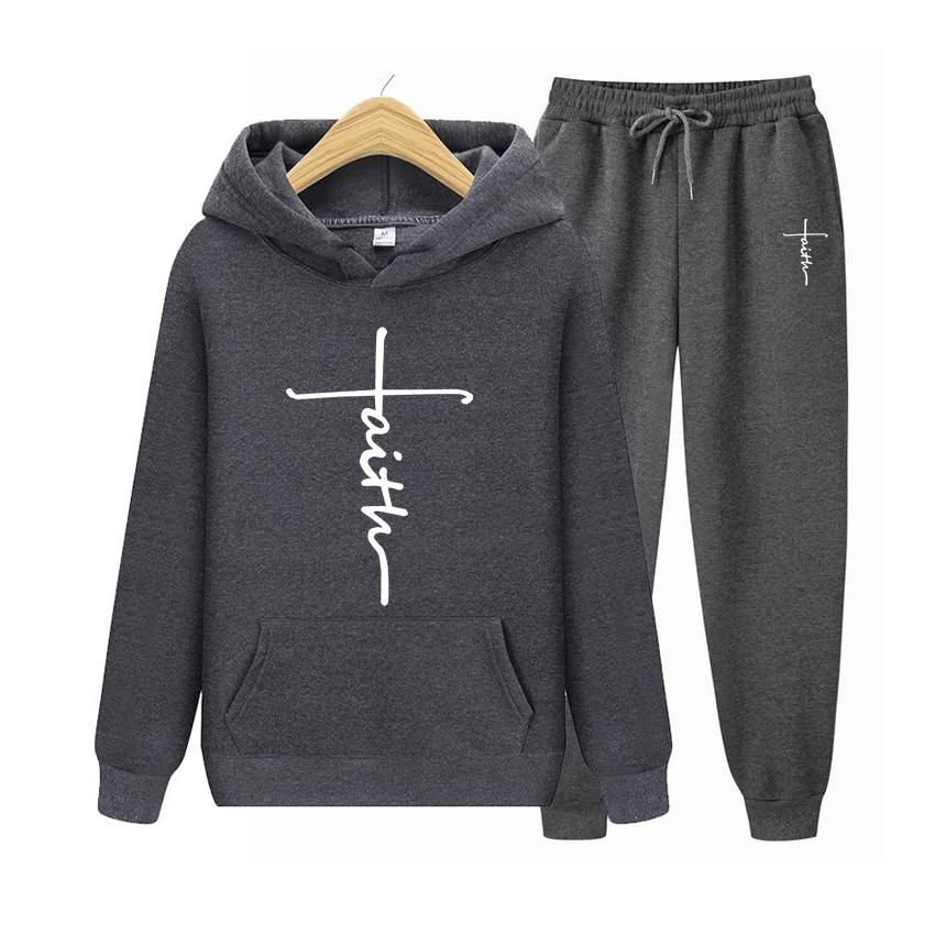 Men 2 Piece Set Hoodies+Pants Sets Hoody Mens Sweatshirt Sport Joggers Sweatpants Suit Autumn Winter Fashion Clothing Tracksuit