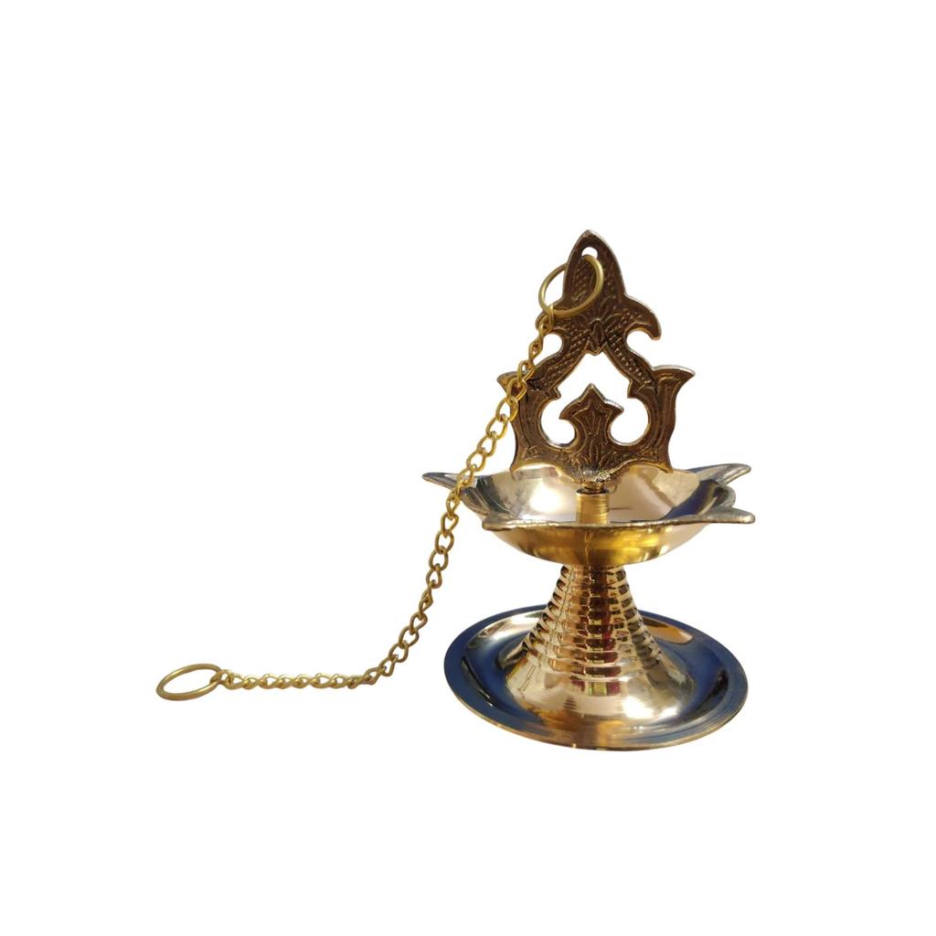 @ Brass Hanging Diya Kalash Design Oil Lamp For Pooja UKZQ435 50%off