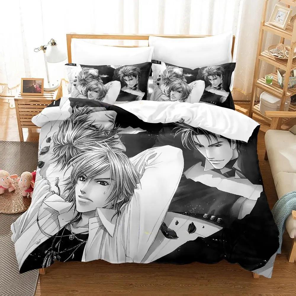 

Комплект постельного белья Brother X Brother Односпальный Полуторный Двуспальный Кингсайз Комплект для кровати Взрослый Детский Спальня Комплекты пододеяльников 3D Аниме Комплект простыней EU Twin 135x200cm