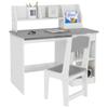 Two-Piece Kids Desk and Chair Set with Storage, for Ages 5-8 Years - Grey