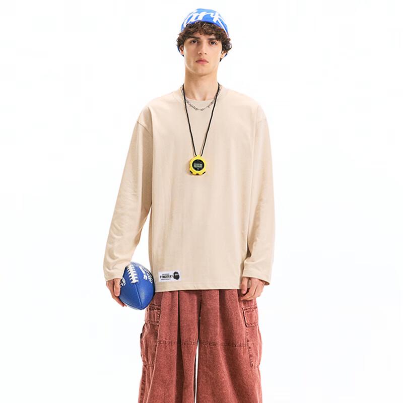 Fingercroxx Men's Loose Fit Long-Sleeve Cotton T-Shirt