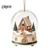 Festive Party Hanging Ornaments Christmas Crystal Ball Style Pendant with Rope, 2D Flat Acrylic Holiday Decorations Ornament for Tree Decoration