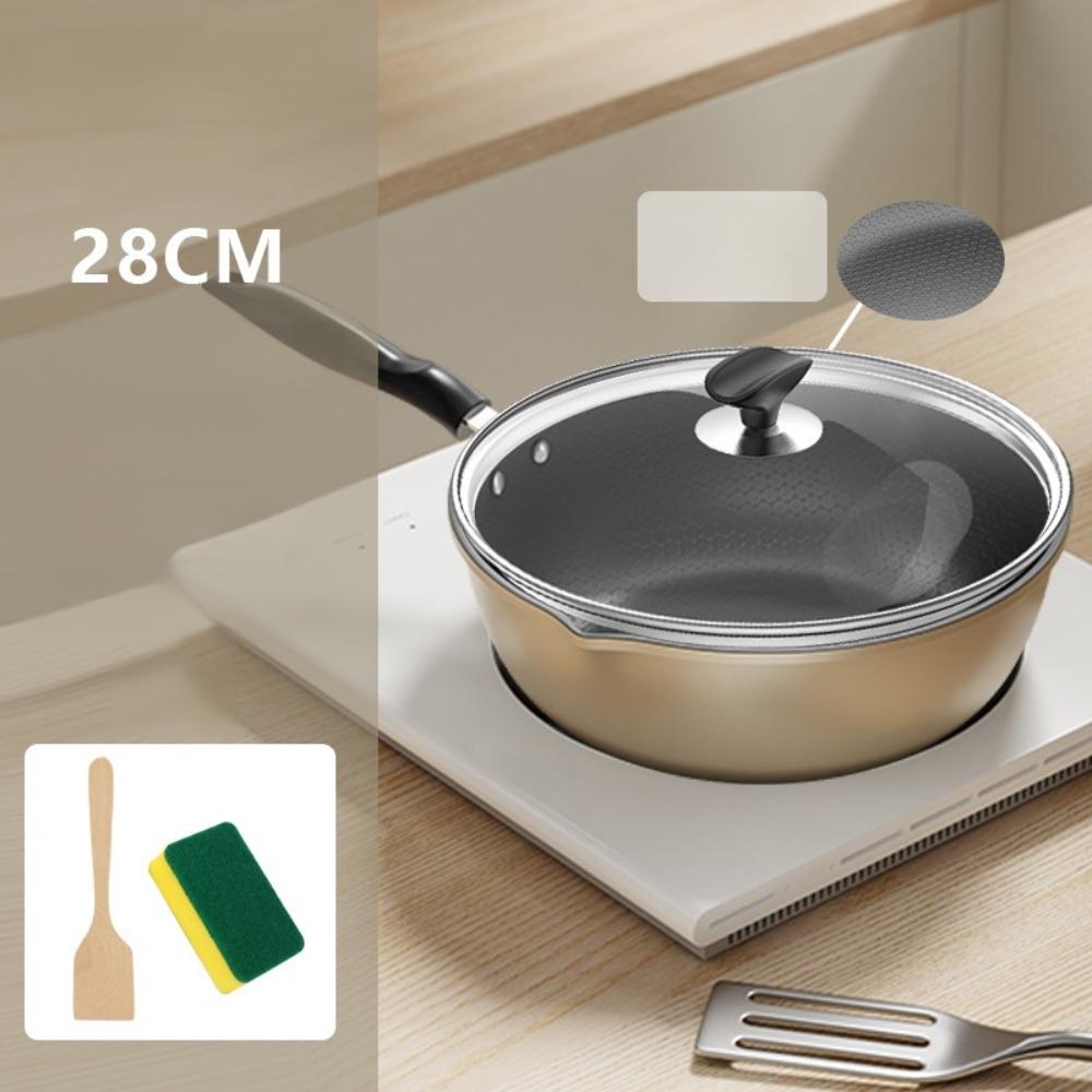 Non-Stick Surface Nonstick Wok Scratch-Resistant Coating Multi-Functional Fry Pan  All Stoves