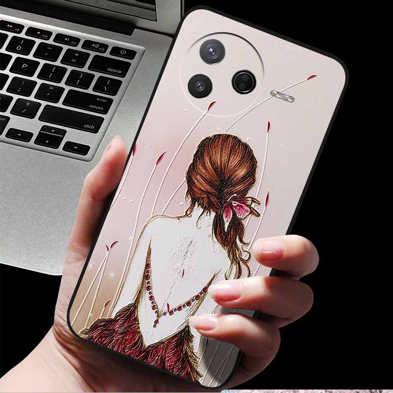 For Xiaomi Poco F7 Pro/ Poco F7 Ultra 3D Relief Embossed Retro Silicone Back Cover Case for Poco F7 Pro 5G Emboss Funda F7 Ultra