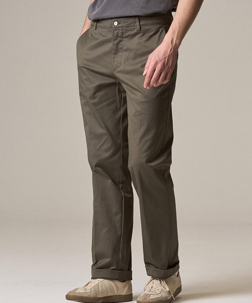 Laijeuaenbillou [Authentic] Authentic Supima 265 Regular Straight Chino Pants Olive
