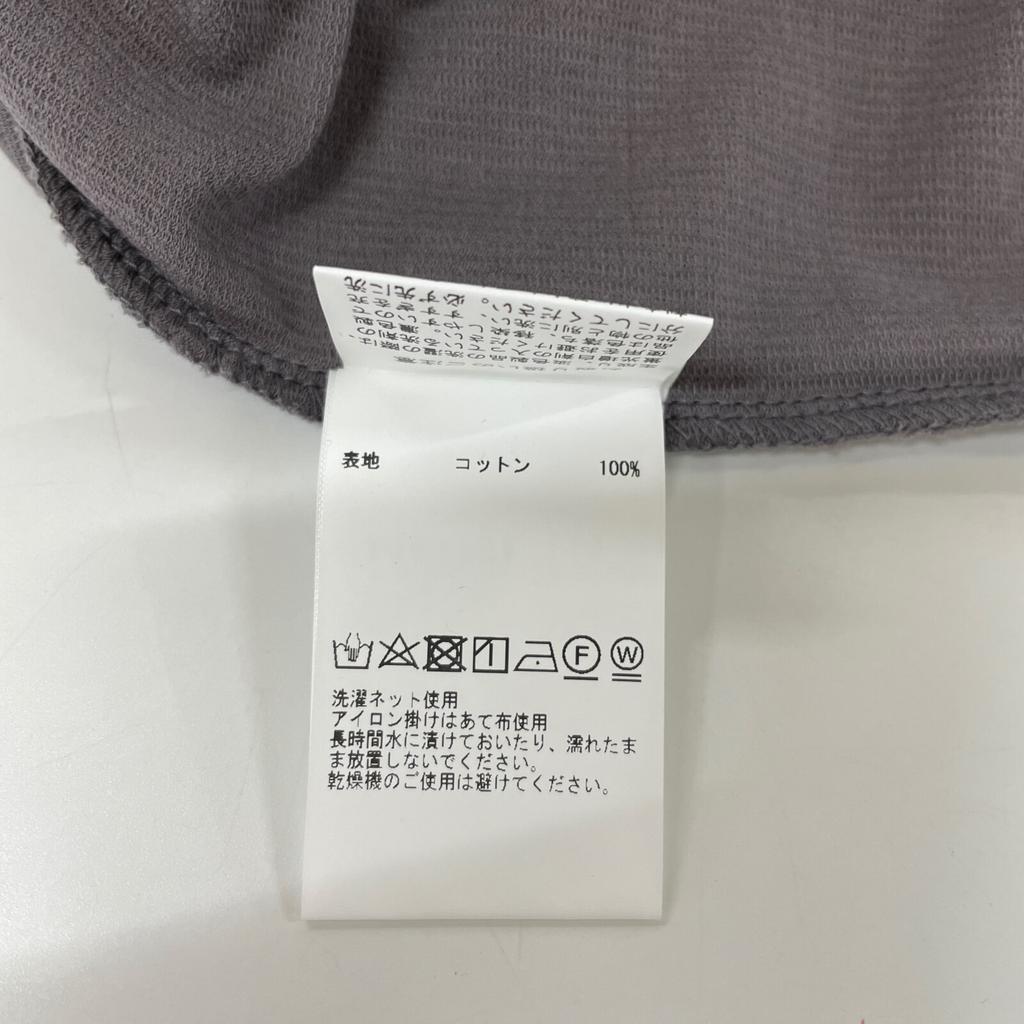 THIRD MAGAZINE A0833UA 110 Grey Cotton Crew Neck Long Sleeve One Piece Dress 2 grayUsed