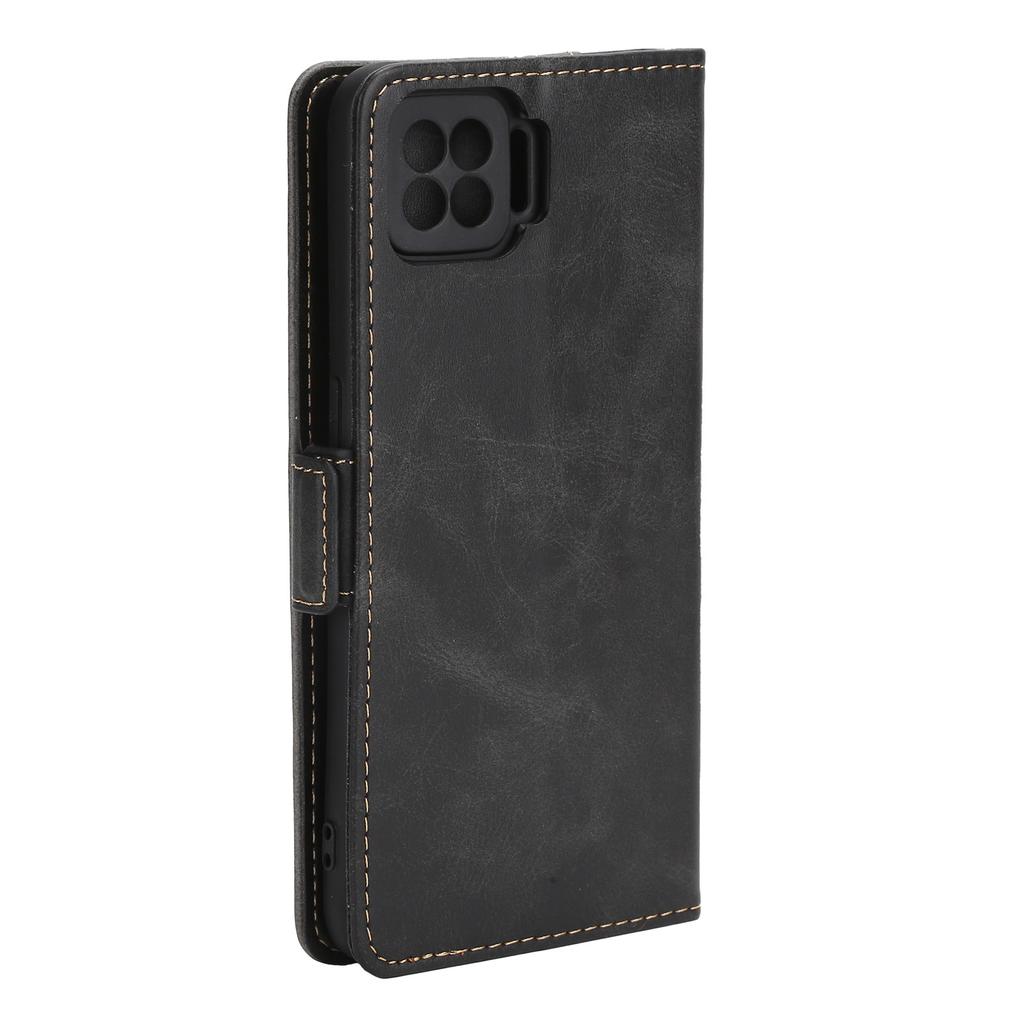 Magnetic PU Leather Phone Flip Cover Case for OPPO F17 Mobile Phone Protective Case