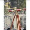 Luxury Vintage Brass Telescope with Wooden Tripod Nautical Home Decor Explorer Gift Office & Library Display