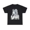 Woman Pencil Drawing Black & White Graphic Print Art Unisex Heavy Cotton T-Shirt