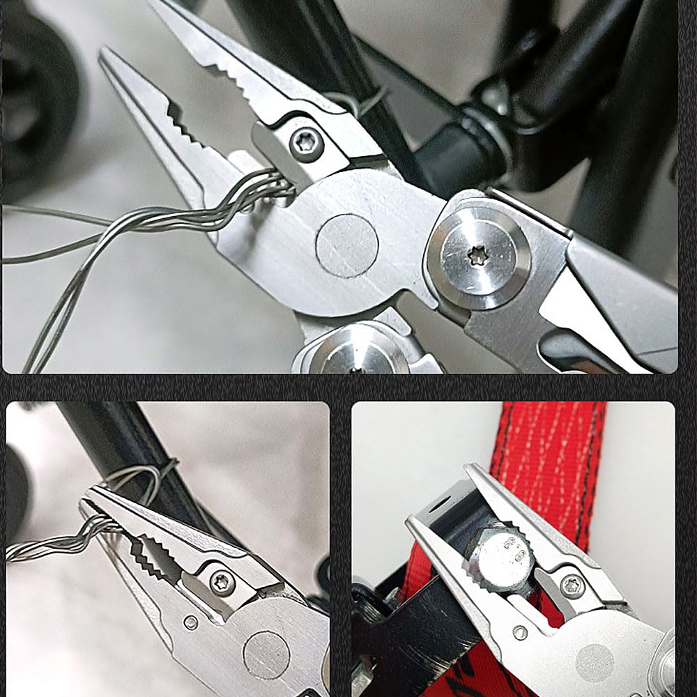 Outdoor with Locking Outdoor Tape Can with Nylon Ideal for and Emergency Preparedness 16-in-1 Multi-Purpose Pliers, Multi-Tool Function, Cutter,