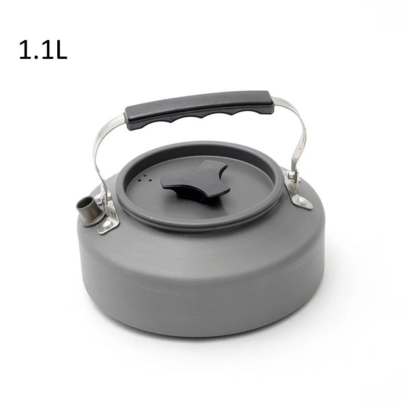 1.1/1.6L Outdoor-Kessel Aluminiumlegierung Topf Reisepfanne Teekanne Kaffee Geschirr Kochgeschirr für Wandern Camping Kochgeschirzzubehör