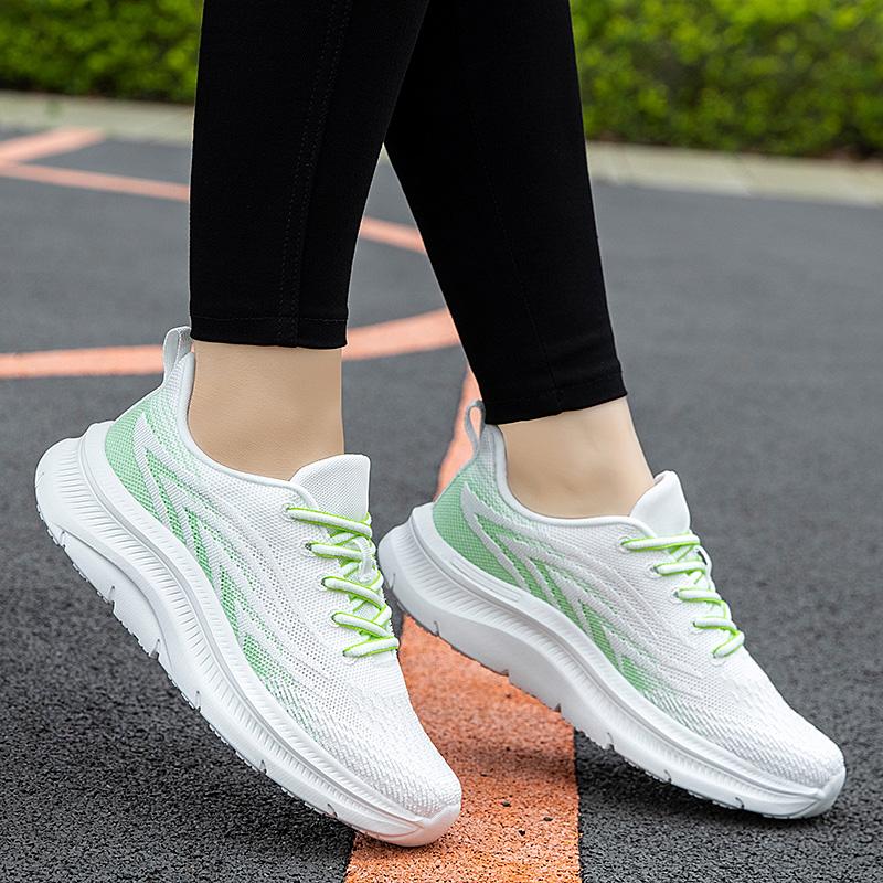 Big Size 43 Sports Shoes for Women 2025 New Fashion Korean Version Trendy Fly Woven Breathable Anti Slip Lightweight Running Sho