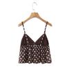 American Style Polka Dot V-Neck Camisole & High-Waisted Skirt Two-Piece Set