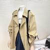 Khaki Trench Coat for Petite Women: Spring/Autumn 2025 Korean Style Fashion