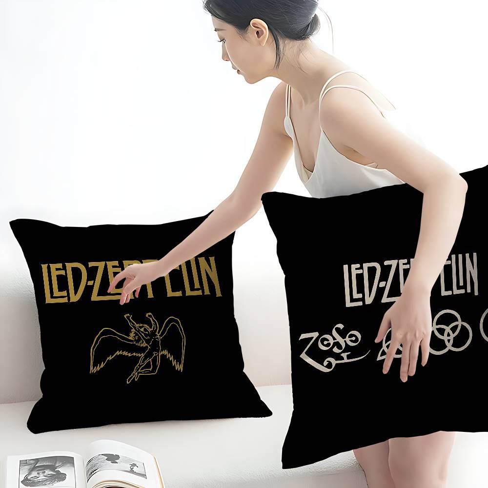 Vintage Band L-Led Z-Zeppelin Kissenbezug Toon Geschenk Kissenbezug Schlafzimmer Zuhause Sofa Stuhl Sitz Dekor Kissenhülle