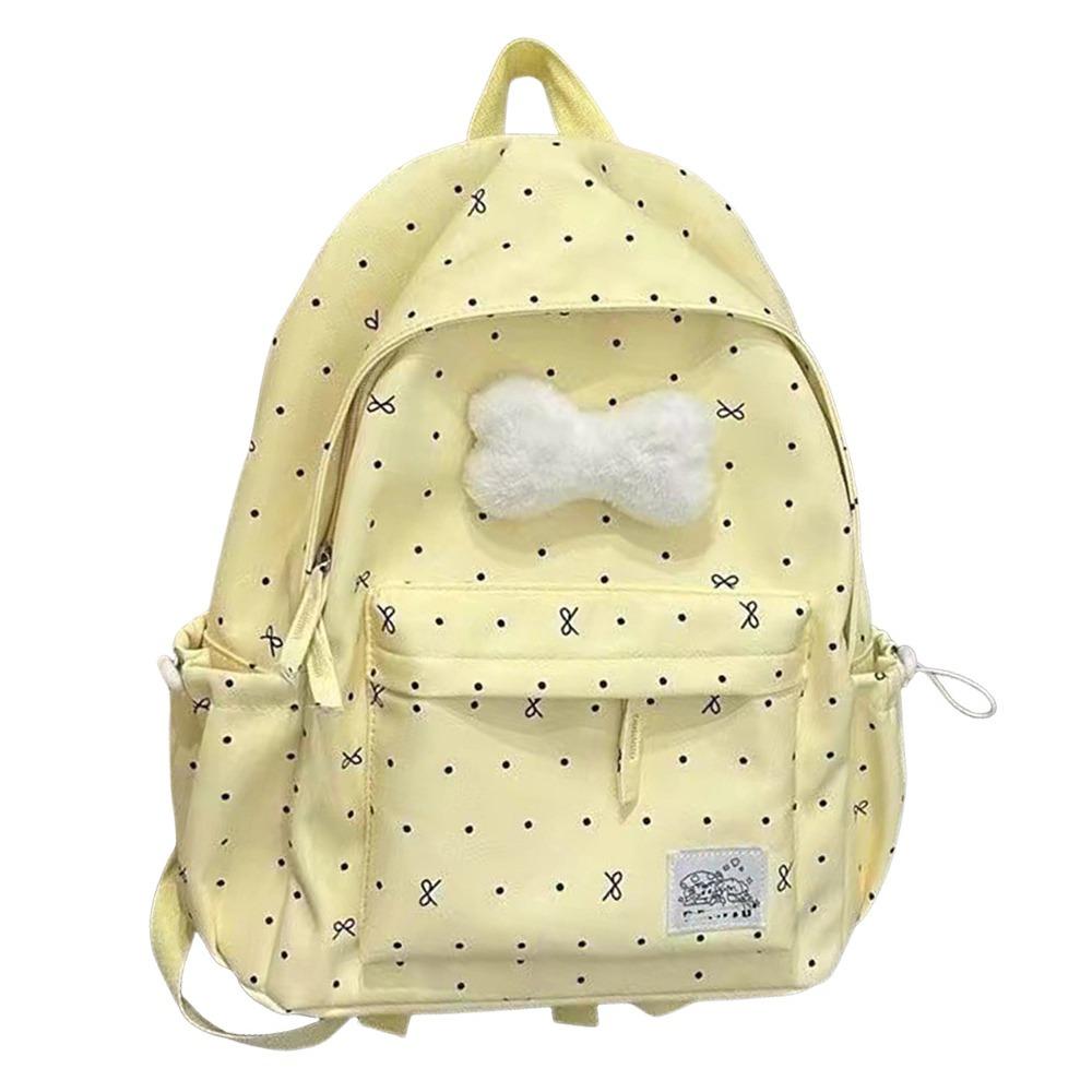 Cute Large Capacity Bow Backpack Ultra-light Nylon Girls Backpack Breathable Travel Bag