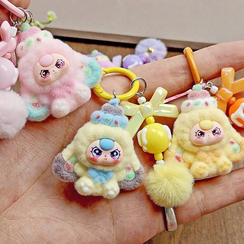 1Pcs Kawaii Cartoon Babythree Mini Keychain Cute Doll Bag Pendant Gift Diy Accessories Decoration