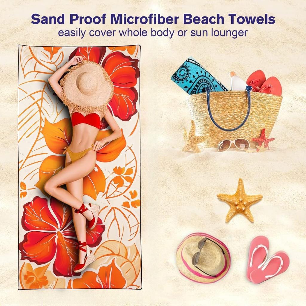 1PC Beach Towel Hawaii style for Family stuffs friend Gifts Quick-Dry Sand free For Bath Yoga Tourism Beach Camping Swimming GYM