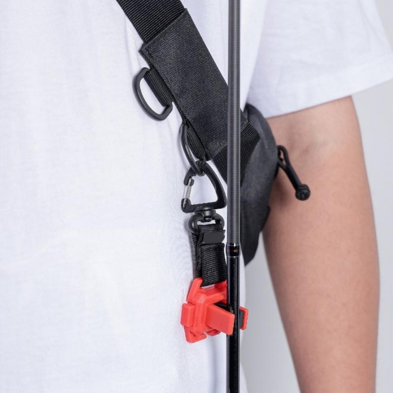 Multipurpose Outdoor Fishing Rod Clamps Adjustable Strap Webbing Spring Concealed Buckles Fishing Accessories Enduring