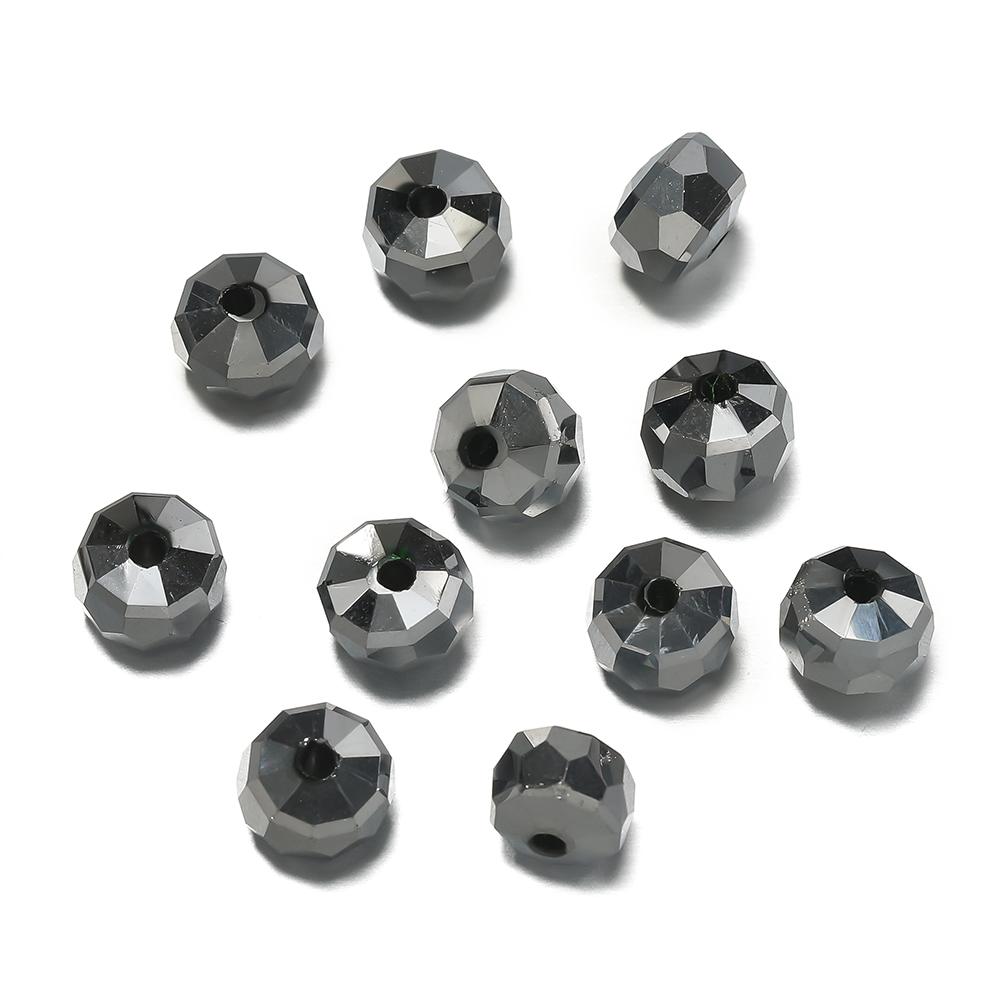 10Pcs 4.5*7.5mm Crystal Faceted Beads Spacer Loose Beads for DIY Bracelet Necklace Jewelry Making Supplies Accessories