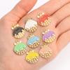 10Pcs Fashion Tortoise Shape Pendant Gold Colour Alloy Charm Jewelry Making Cartoon Sea Turtle Necklace Keychain DIY Accessories
