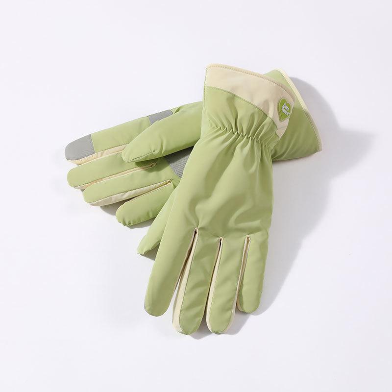 Warm Gloves for Women's Cloud Fleece Gloves Outdoor Cycling Bows Non Slip Students Cold Proof Touch Screen Winter Gloves