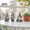 Handmade Resin Statues Halloween Garden Gnome Figurine Vintage Flower Mushroom Elf Dwarf Statue Sunproof for Patio Yard Waterproof Outdoor Ornament