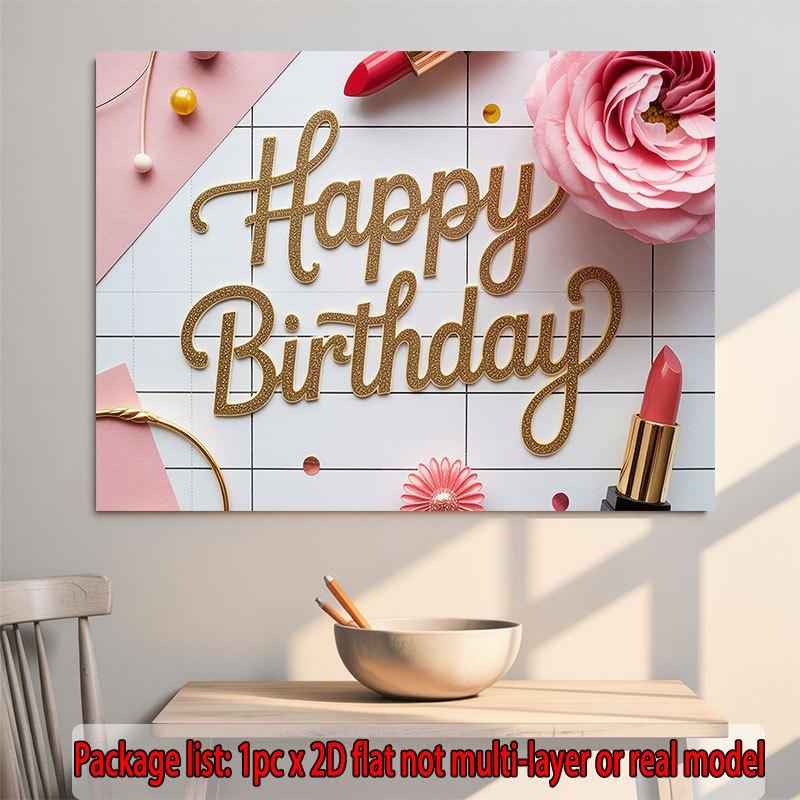 Party Backdrop Elegant Flat Setup Flowers Lipstick Events Wedding Coming Ceremony Photo Booth Background Front Door Decor