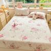 Floral Printed Mattress Cover Cotton Soft Single Queen King Size Bed Sheet Household Bedding No Pillowcase