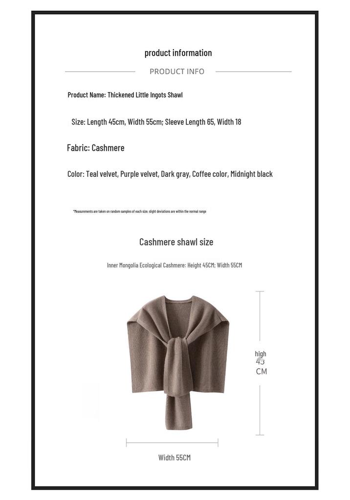 Women's Cashmere Thick Knit Bobble Stitch Shawl Scarf