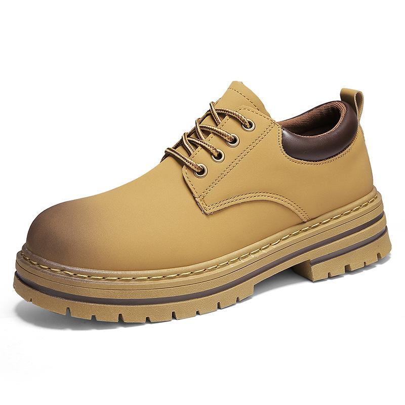 Four Seasons New British Outdoor Shoes Men's Single Shoes Casual Shoes Big Head Leather Shoes