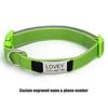 Custom Engraved Dog Collar Personalized Name ID Tag Adjustable Anti-lost Soft Padded Nylon Collar for Active Dogs Pet Necklace