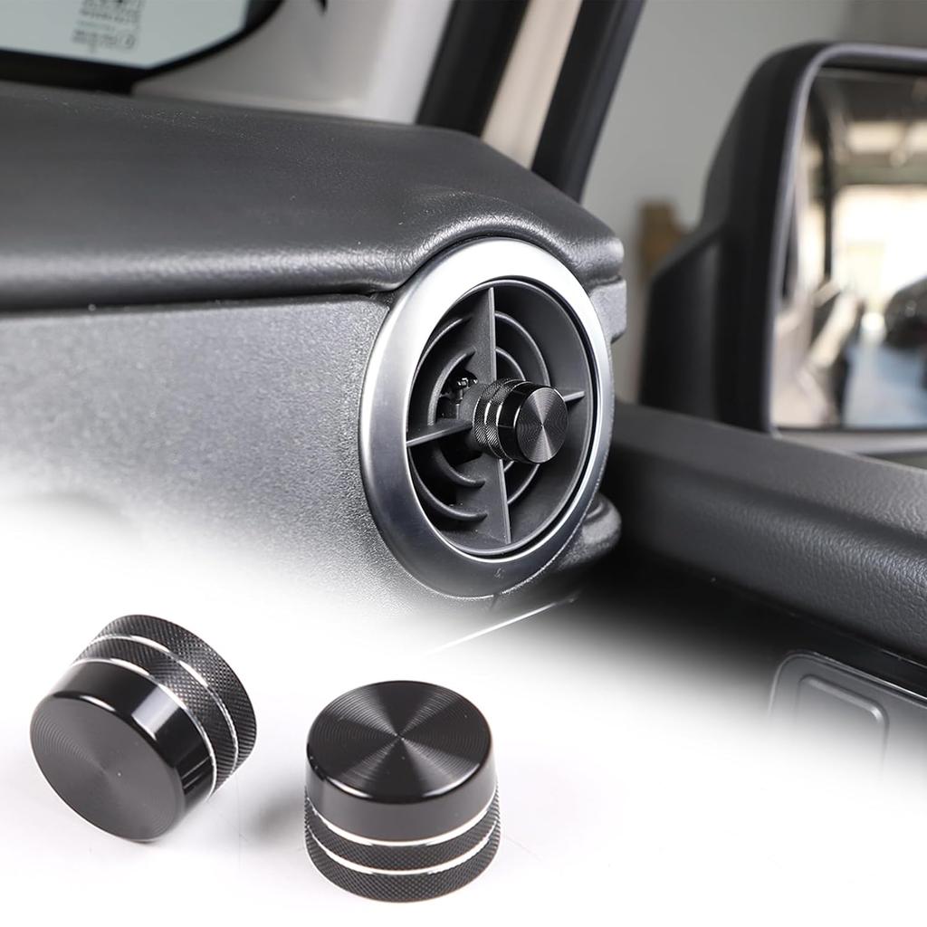 2PCS Air Conditioning Vent Knob Cover Compatible with INEOS Grenadier 2020-2024 Air Condition Knob Trim Aluminum Alloy Car Decorative Knob Cover