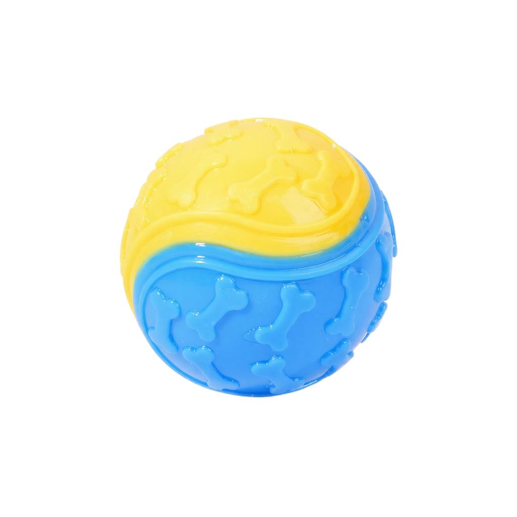 Dog Squeaky Ball Toy, Color Print -Shaped Ball for Small Dogs and