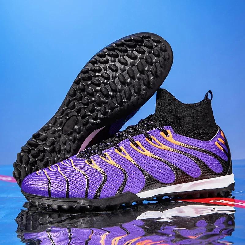 Men Match Football Boots Sport Training Long Spikes Fg/Tf Boys Cleats Outdoor Soccer Shoes Non Slip Indoor Futsal Comfortable