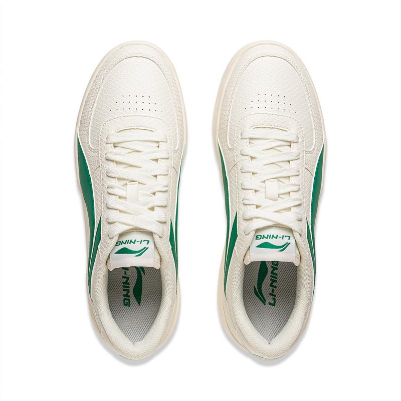 New LiNing Anti-Slip Wear-Resistant Low-Top Casual Shoes Men's Beige Green AGCV141-3